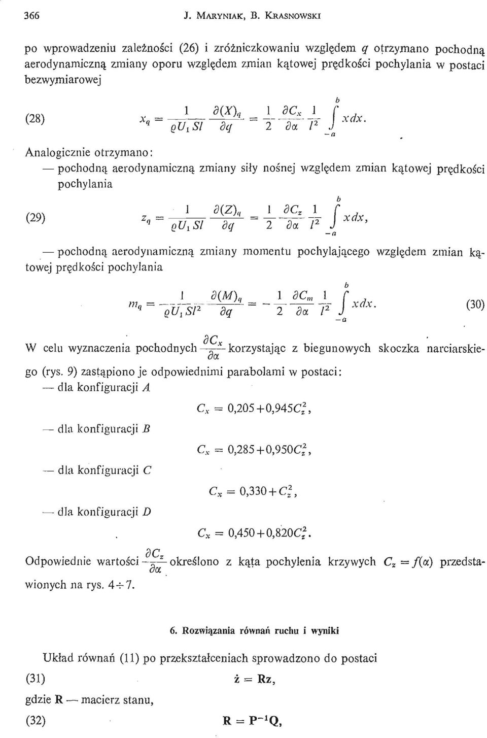 (28) x = J ą = - 7T- ~rajz I xdx.