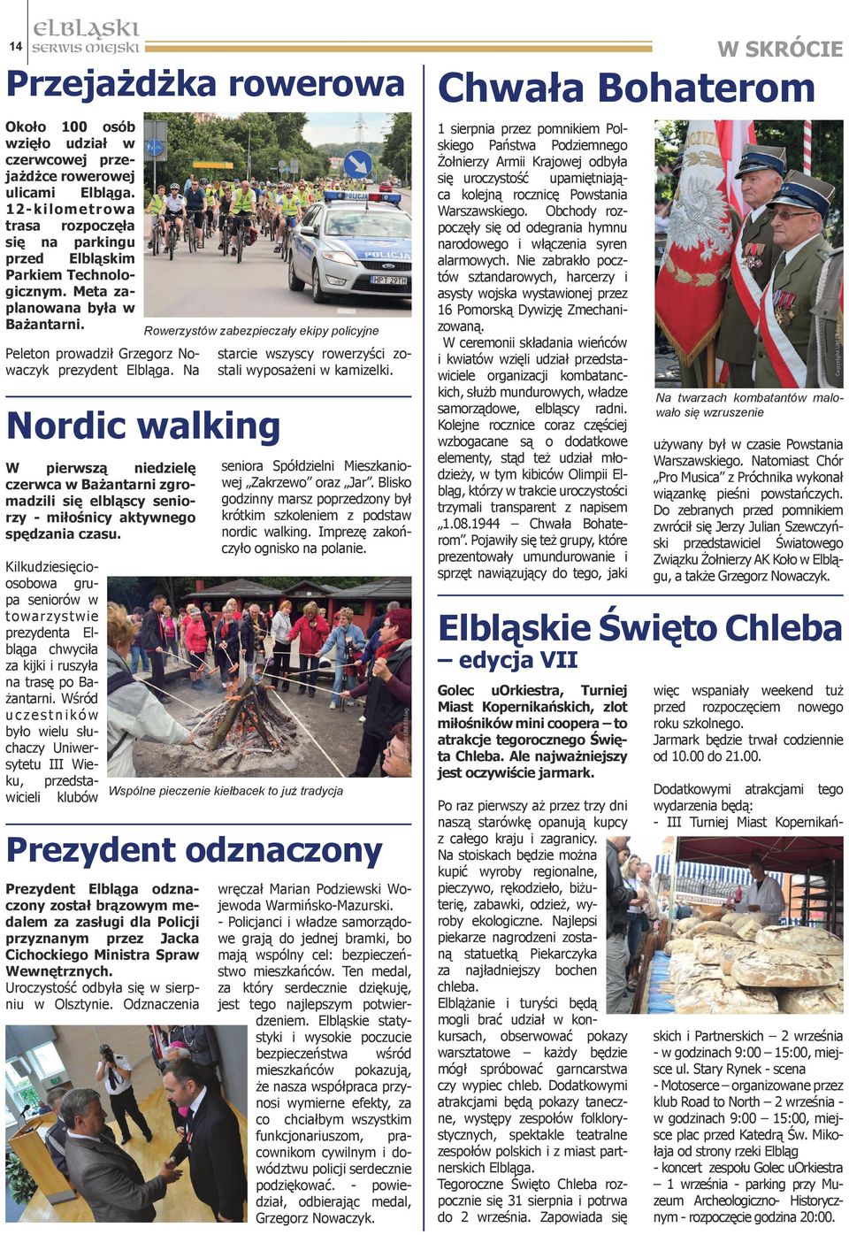 Na Nordic walking W pierwszą niedzielę czerwca w Bażantarni zgromadzili się elbląscy seniorzy - miłośnicy aktywnego spędzania czasu.