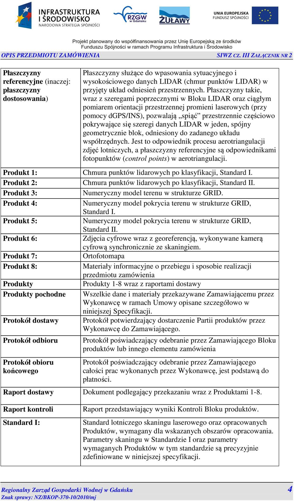 Płaszczyzny takie, wraz z szeregami poprzecznymi w Bloku LIDAR oraz ciągłym pomiarem orientacji przestrzennej promieni laserowych (przy pomocy dgps/ins), pozwalają spiąć przestrzennie częściowo