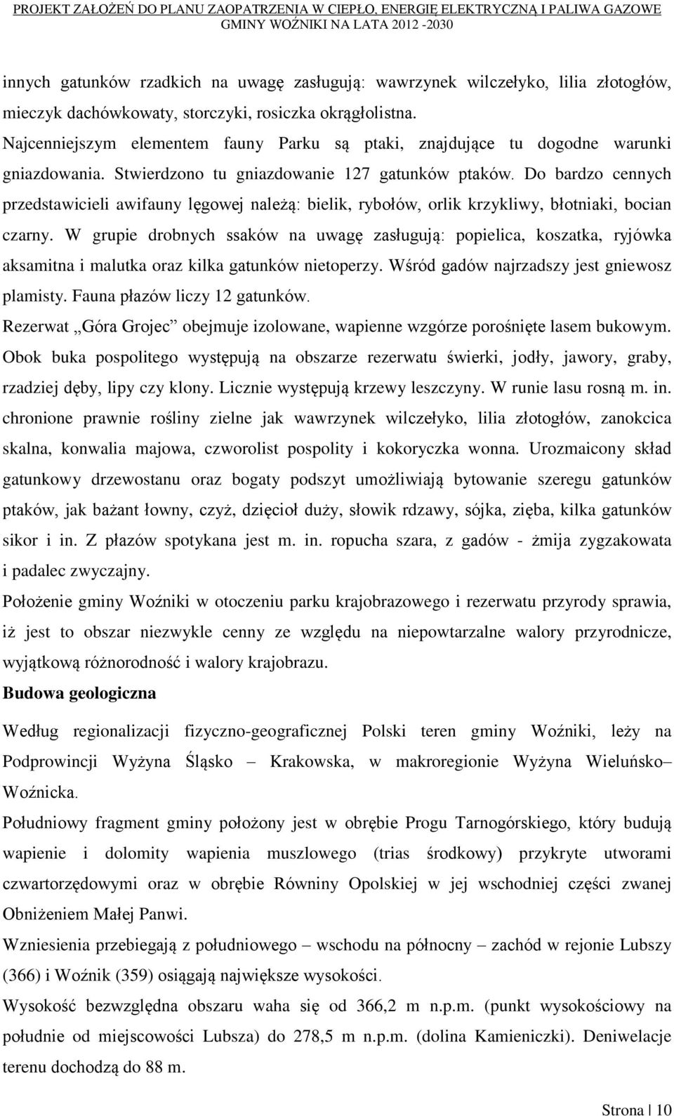 Do bardzo cennych przedstawicieli awifauny lęgowej należą: bielik, rybołów, orlik krzykliwy, błotniaki, bocian czarny.