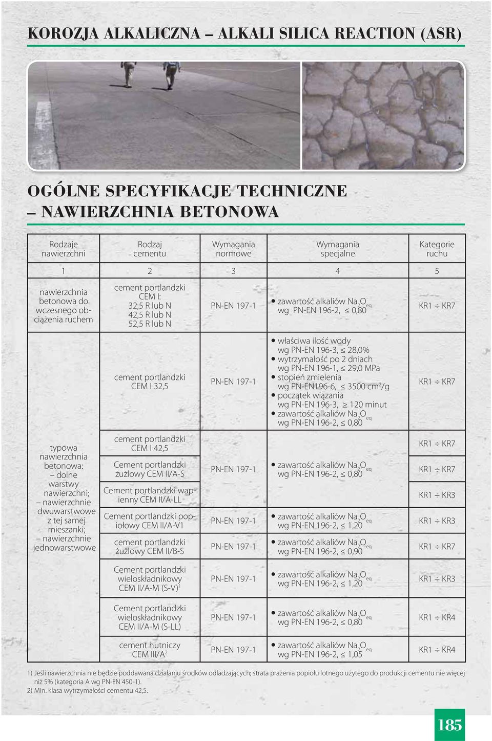 N 42,5 R lub N 52,5 R lub N cement portlandzki CEM I 32,5 cement portlandzki CEM I 42,5 Cement portlandzki żużlowy CEM II/A-S Cement portlandzki wapienny CEM II/A-LL Cement portlandzki popiołowy CEM