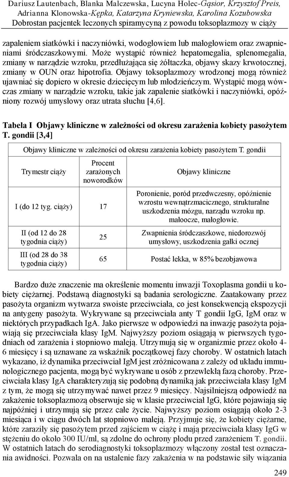 Może wystąpić również hepatomegalia, splenomegalia, zmiany w narządzie wzroku, przedłużająca się żółtaczka, objawy skazy krwotocznej, zmiany w OUN oraz hipotrofia.