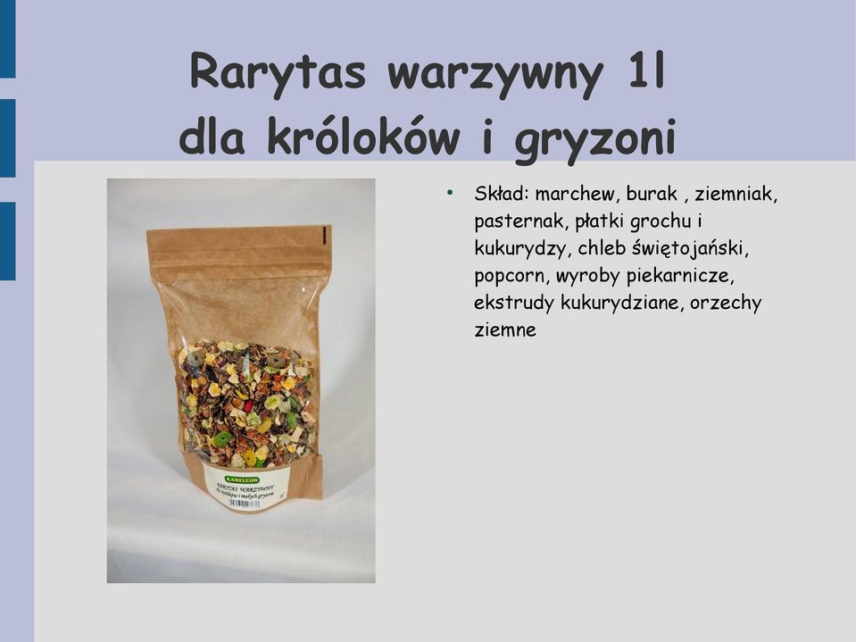 grochu i kukurydzy, chleb świętojański, popcorn,