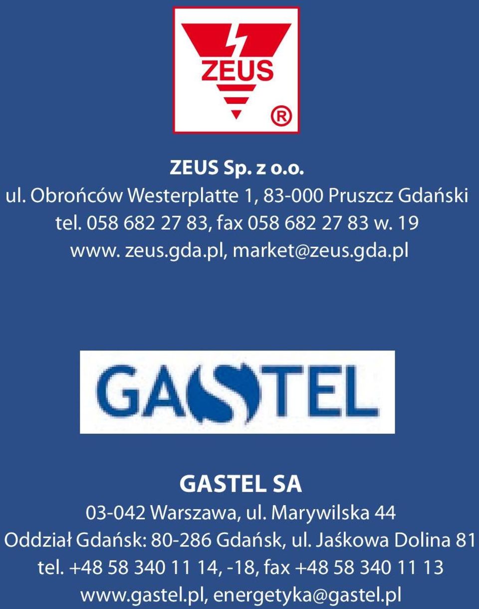 058 682 27 83, fax 058 682 27 83 w. 19 www. zeus.gda.