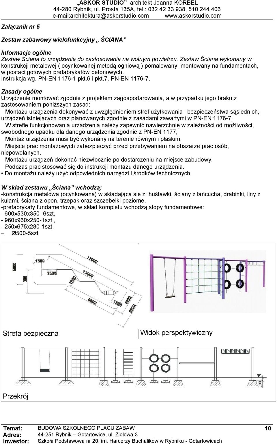 6 i pkt.7, PN-EN 1176-7.