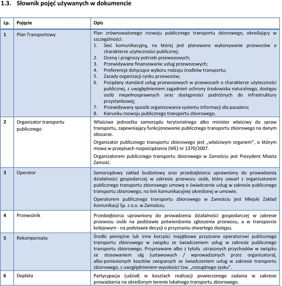 Preferencje dotyczące wyboru rodzaju środków transportu; 5. Zasady organizacji rynku przewozów; 6.