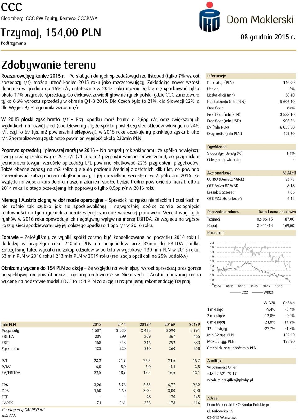 Zakładając nawet wzrost dynamiki w grudniu do 15% r/r, ostatecznie w 2015 roku można będzie się spodziewać tylko około 17% przyrostu sprzedaży.