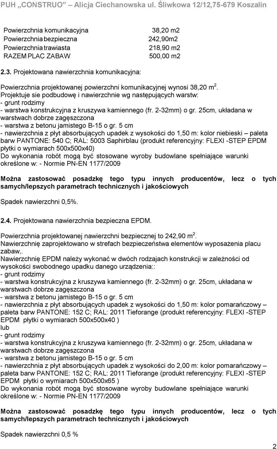 25cm, układana w warstwach dobrze zagęszczona - warstwa z betonu jamistego B-15 o gr.