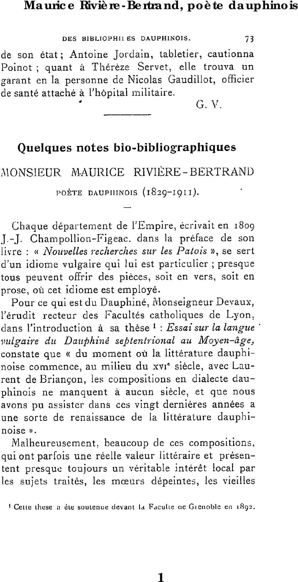 Champollion-Figeac. dans la préface de son livre «A~oMre~M rec/:erc/!