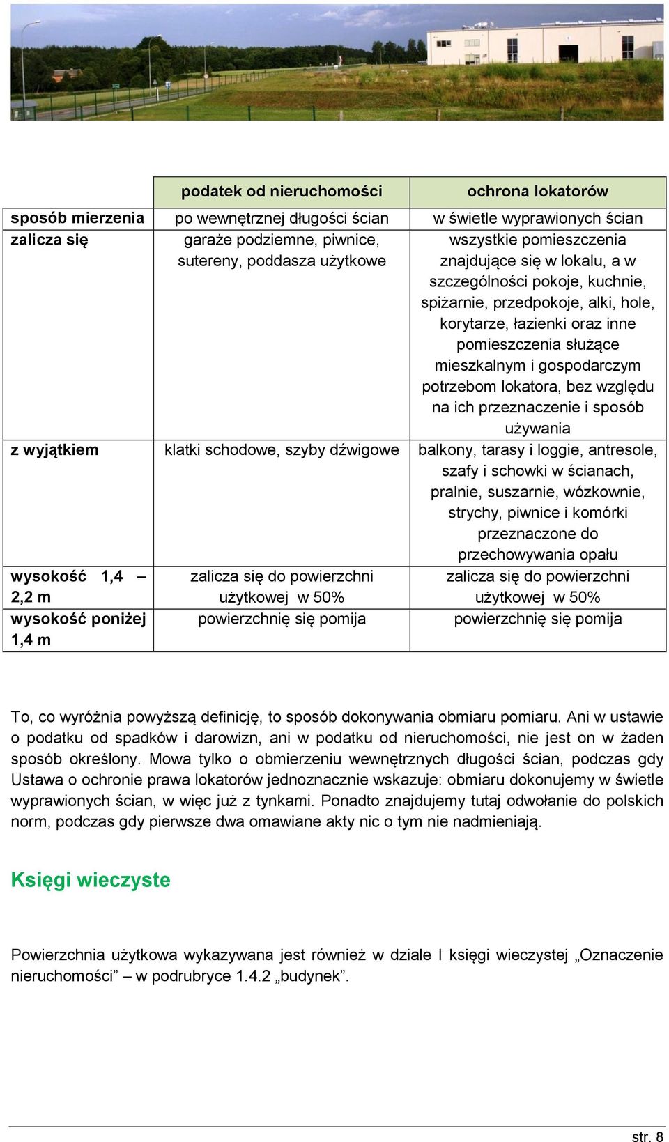 lokatora, bez względu na ich przeznaczenie i sposób używania z wyjątkiem klatki schodowe, szyby dźwigowe balkony, tarasy i loggie, antresole, szafy i schowki w ścianach, pralnie, suszarnie,