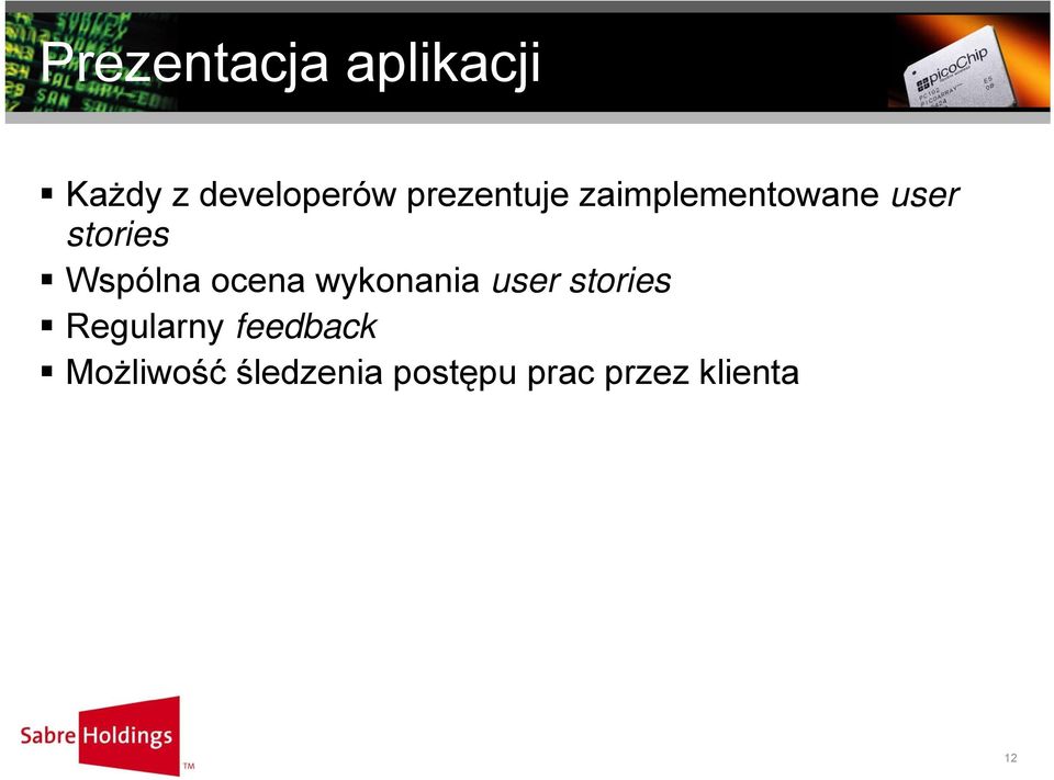 Wspólna ocena wykonania user stories Regularny