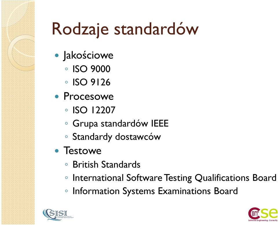 dostawców Testowe British Standards International