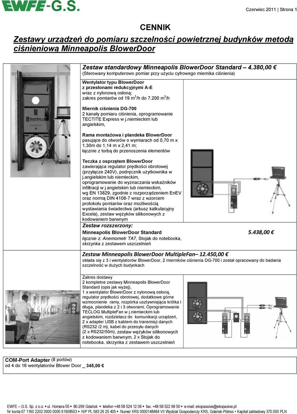 200 m 3 /h Miernik ciśnienia DG-700 2 kanały pomiaru ciśnienia, oprogramowanie TECTITE Express w j.