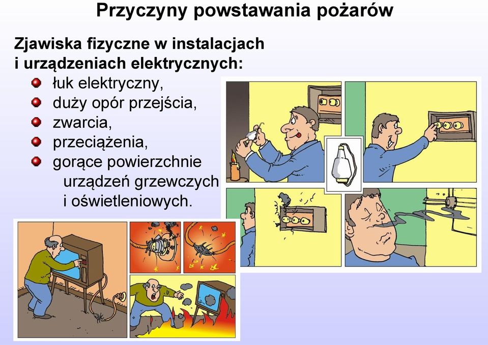 elektryczny, duży opór przejścia, zwarcia,