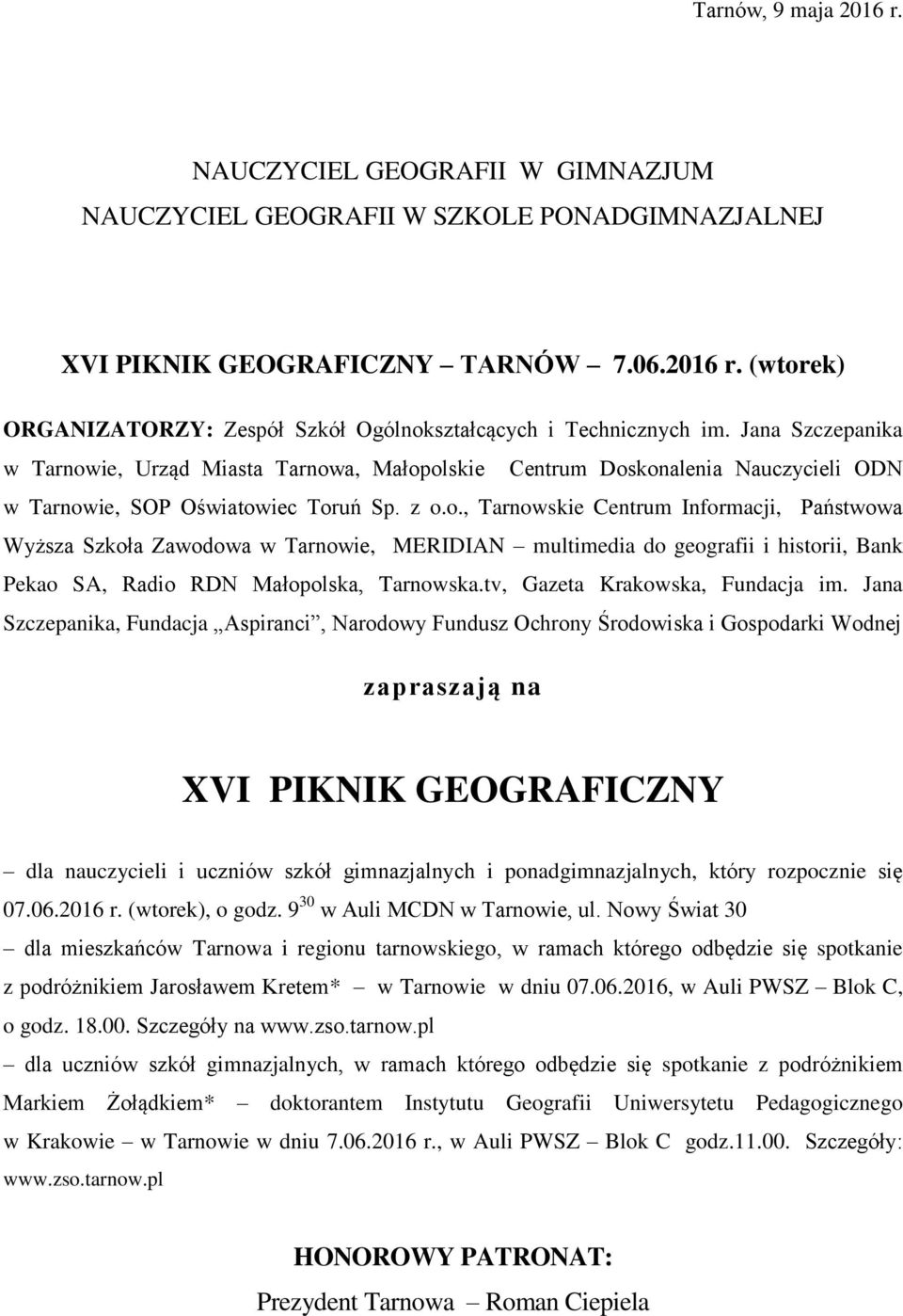 tv, Gazeta Krakowska, Fundacja im.