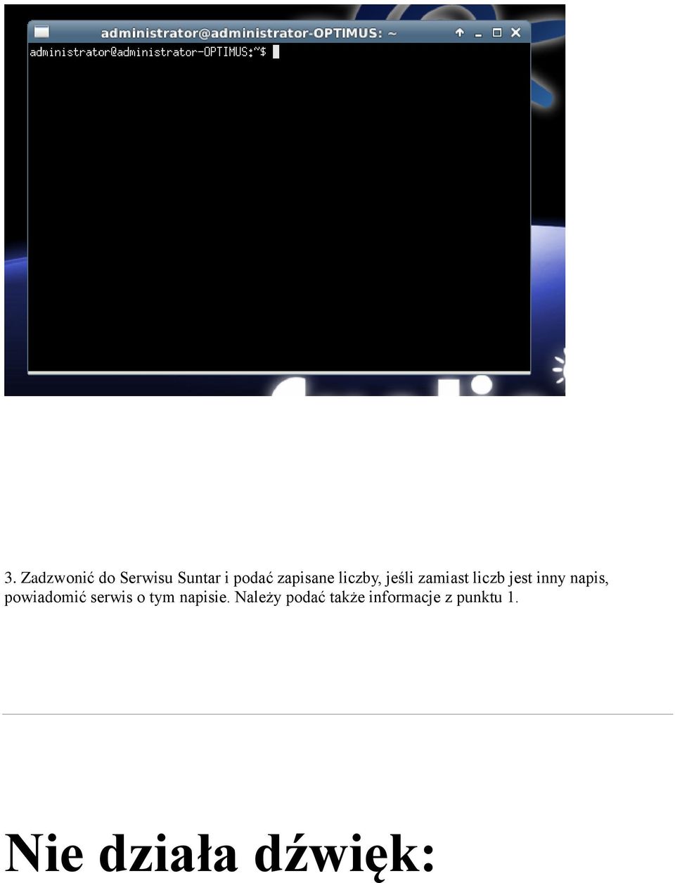 napis, powiadomić serwis o tym napisie.