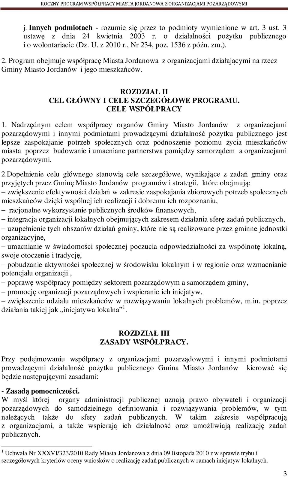 CELE WSPÓŁPRACY 1.