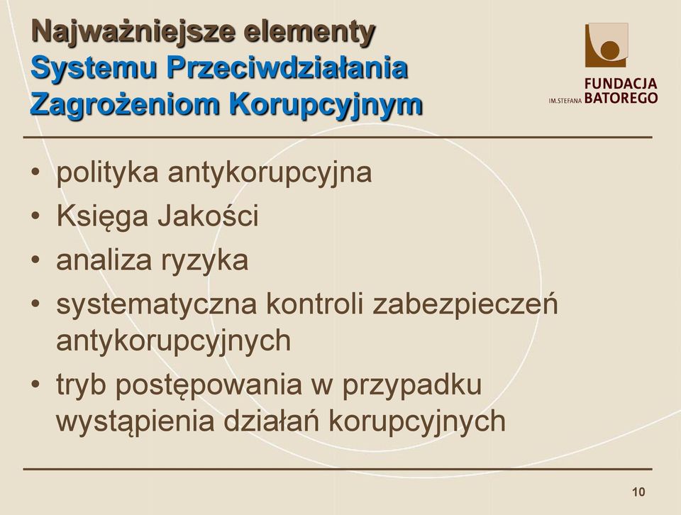 ryzyka systematyczna kontroli zabezpieczeń antykorupcyjnych