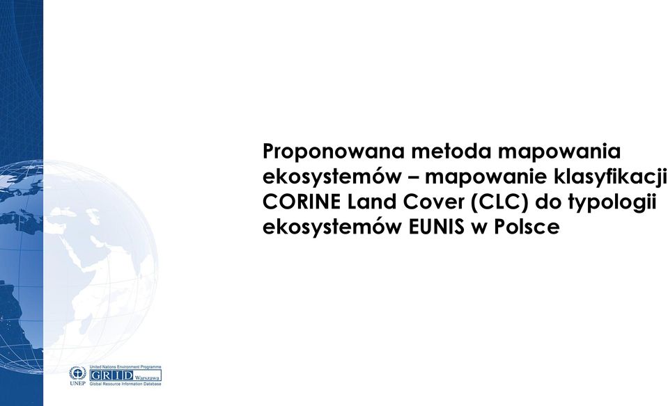 klasyfikacji CORINE Land Cover
