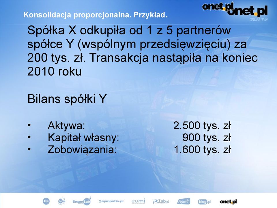 przedsięwzięciu) za 200 tys. zł.