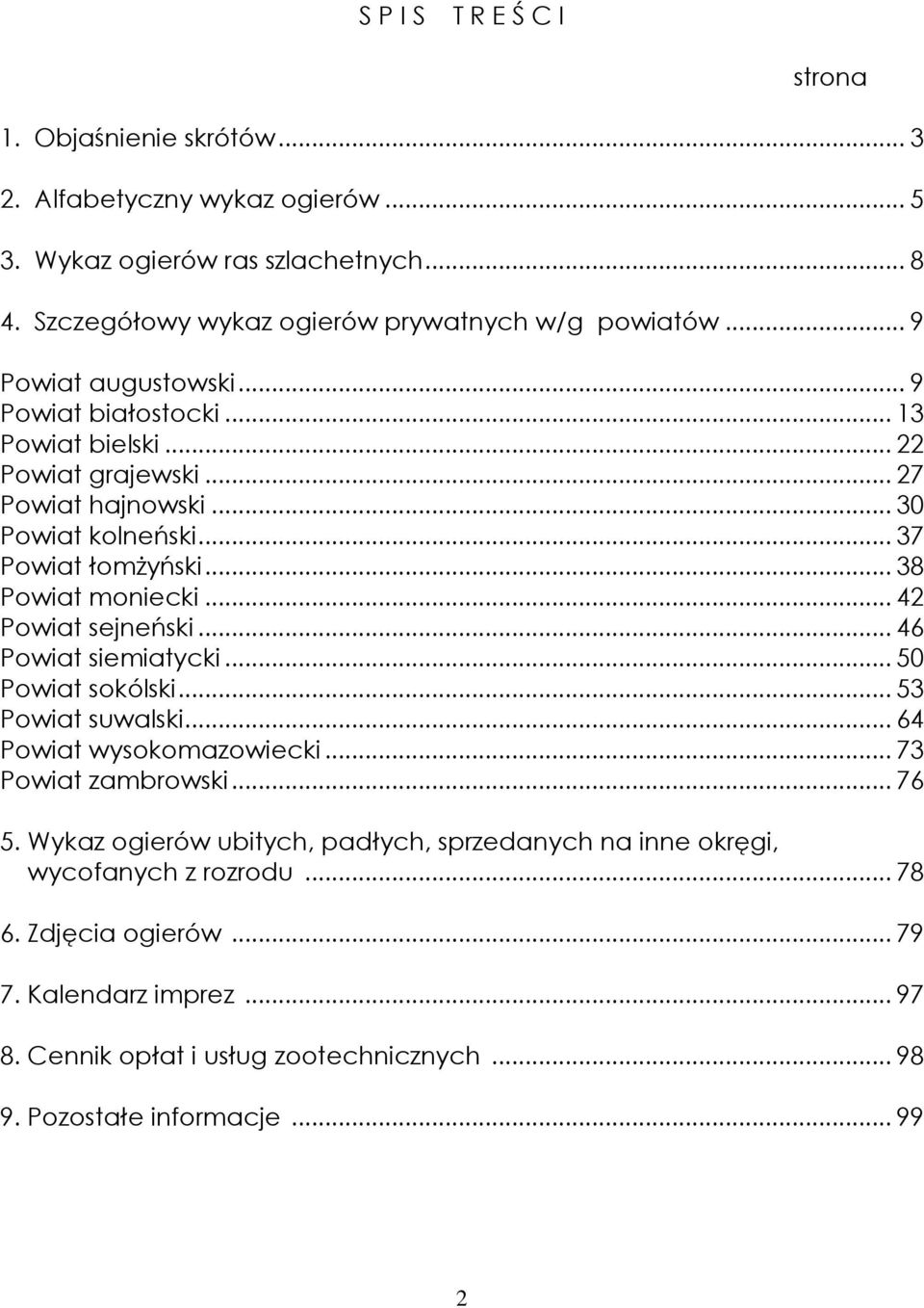 .. 42 Powiat sejneński... 46 Powiat siemiatycki... 50 Powiat sokólski... 53 Powiat suwalski... 64 Powiat wysokomazowiecki... 73 Powiat zambrowski... 76 5.