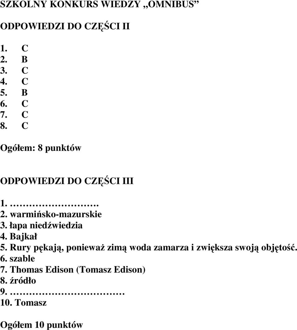 łapa niedźwiedzia 4. Bajkał 5.