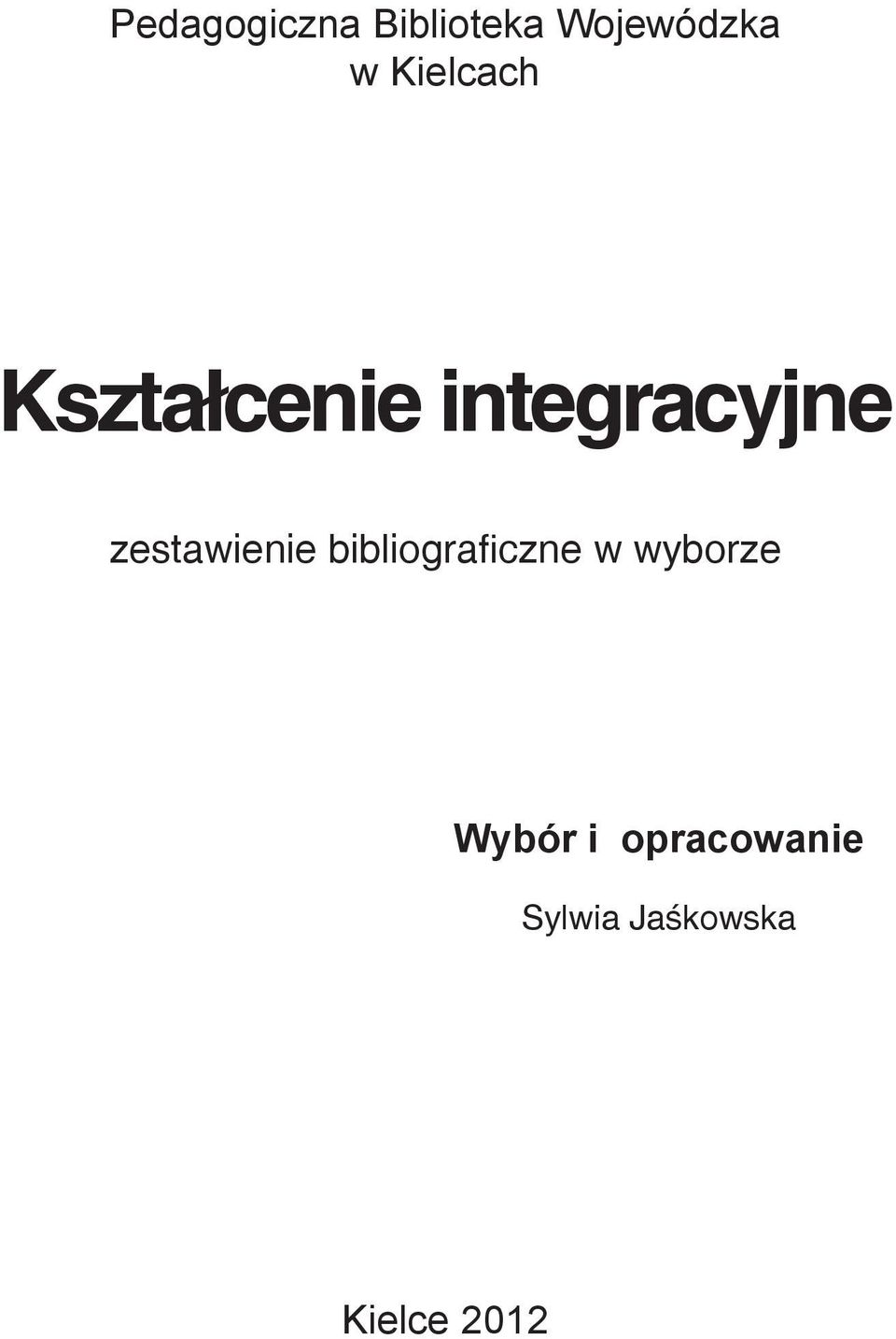 zestawienie bibliograficzne w wyborze