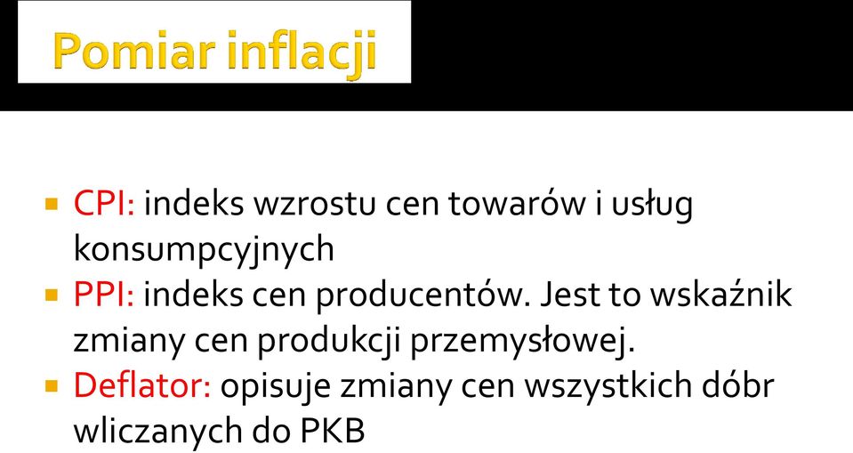 Jest to wskaźnik zmiany cen produkcji