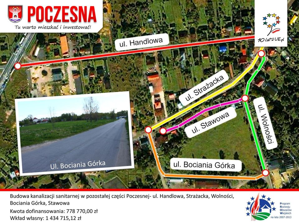 Handlowa, Strażacka, Wolności, Bociania Górka,