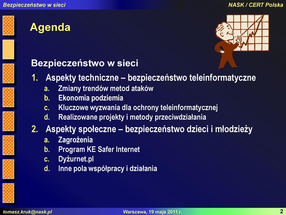 Kluczowe wyzwania dla ochrony teleinformatycznej d. Realizowane projekty i metody przeciwdziałania 2.