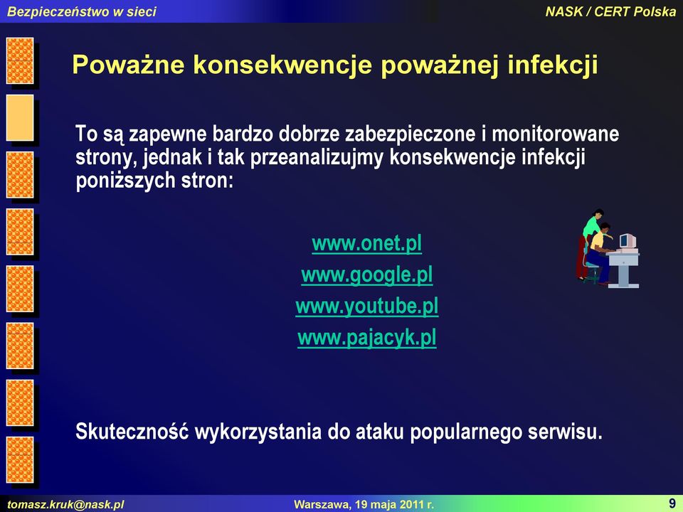 i monitorowane strony, jednak i tak przeanalizujmy konsekwencje infekcji