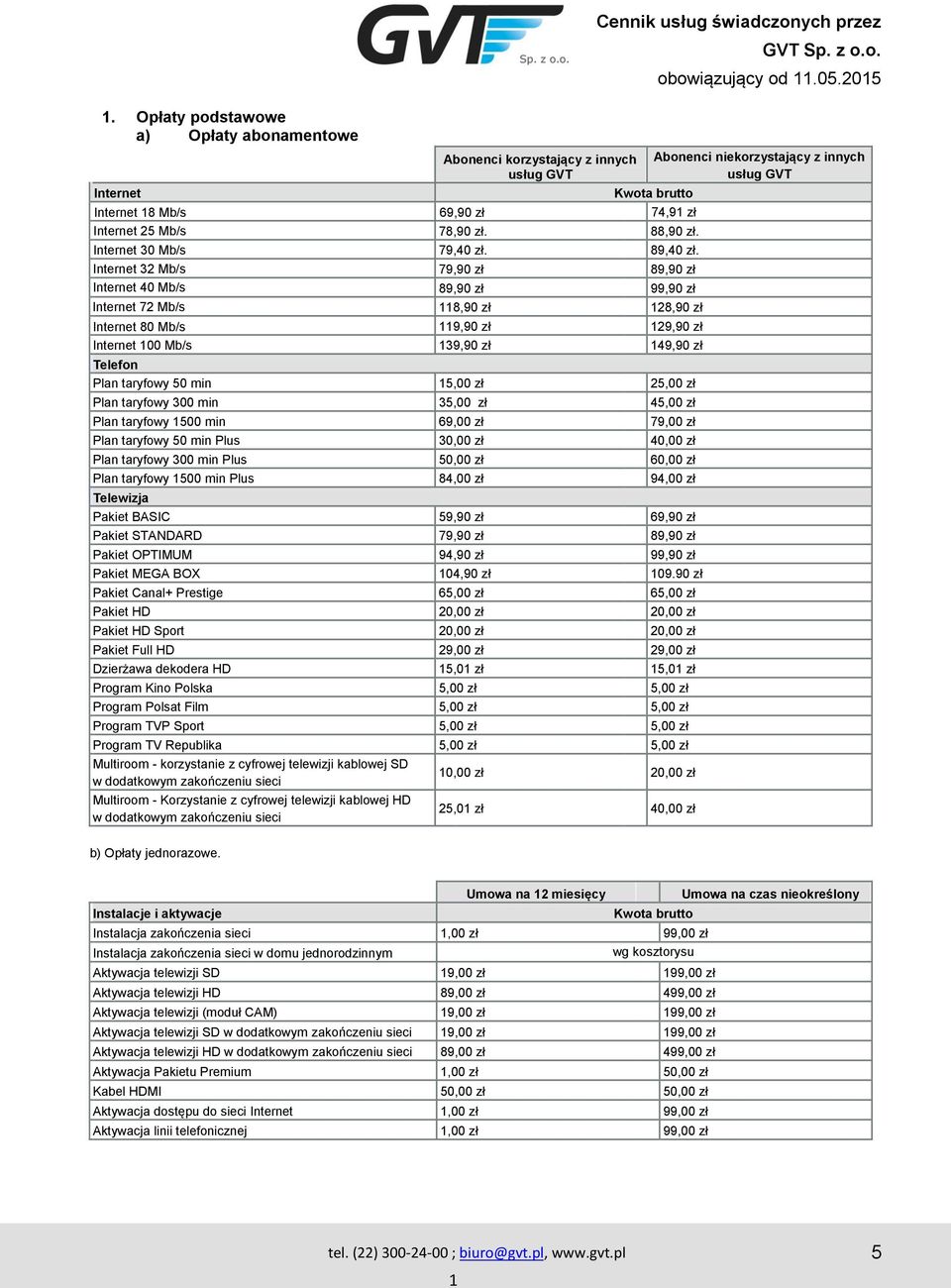 Internet 30 Mb/s Internet 32 Mb/s Internet 40 Mb/s Internet 72 Mb/s 79,40 zł. 89,40 zł.