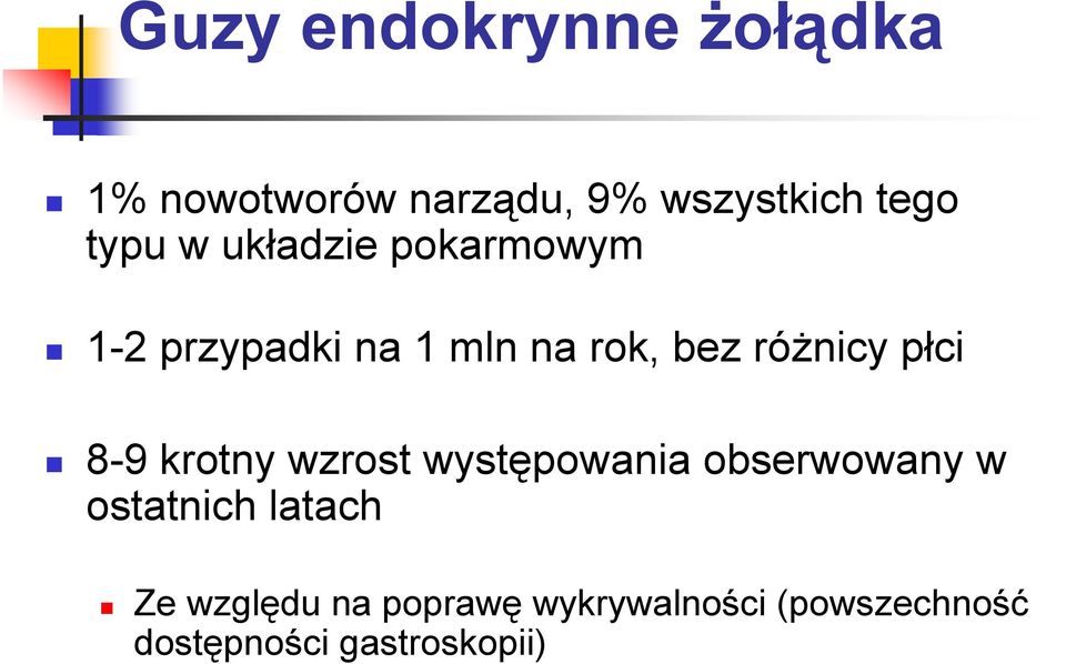 płci 8-9 krotny wzrost występowania obserwowany w ostatnich latach Ze