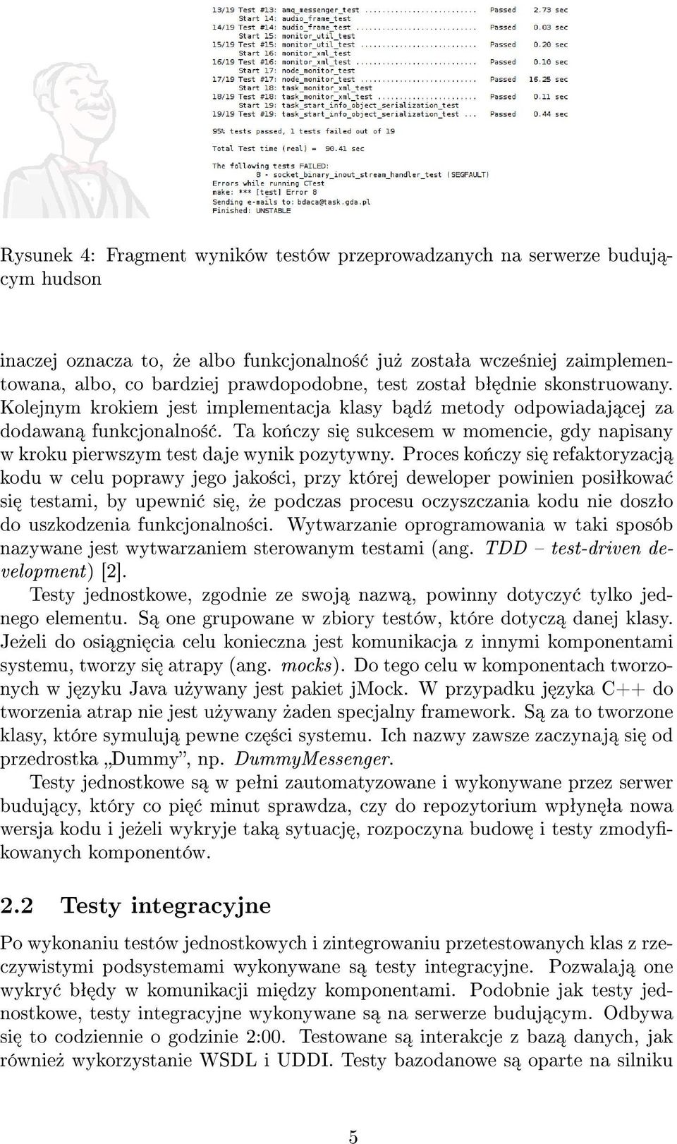 Ta ko«czy si sukcesem w momencie, gdy napisany w kroku pierwszym test daje wynik pozytywny.