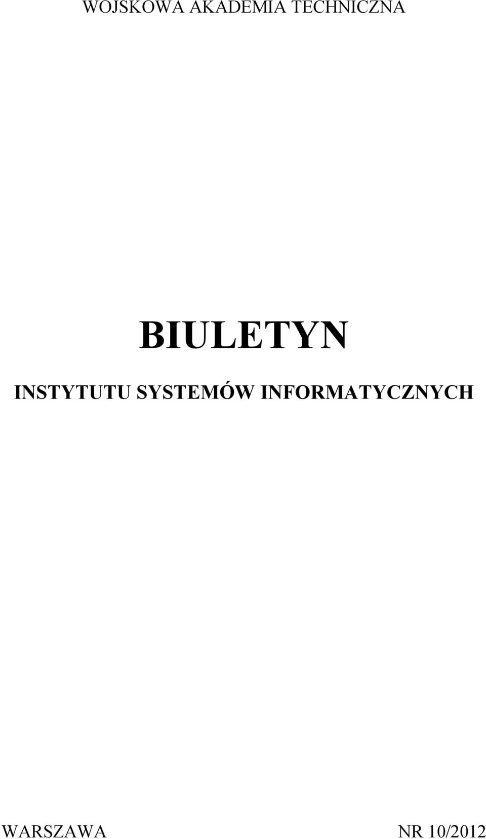 INSTYTUTU SYSTEMÓW