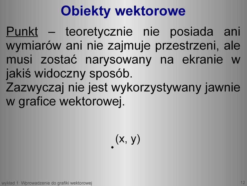 narysowany na ekranie w jakiś widoczny sposób.