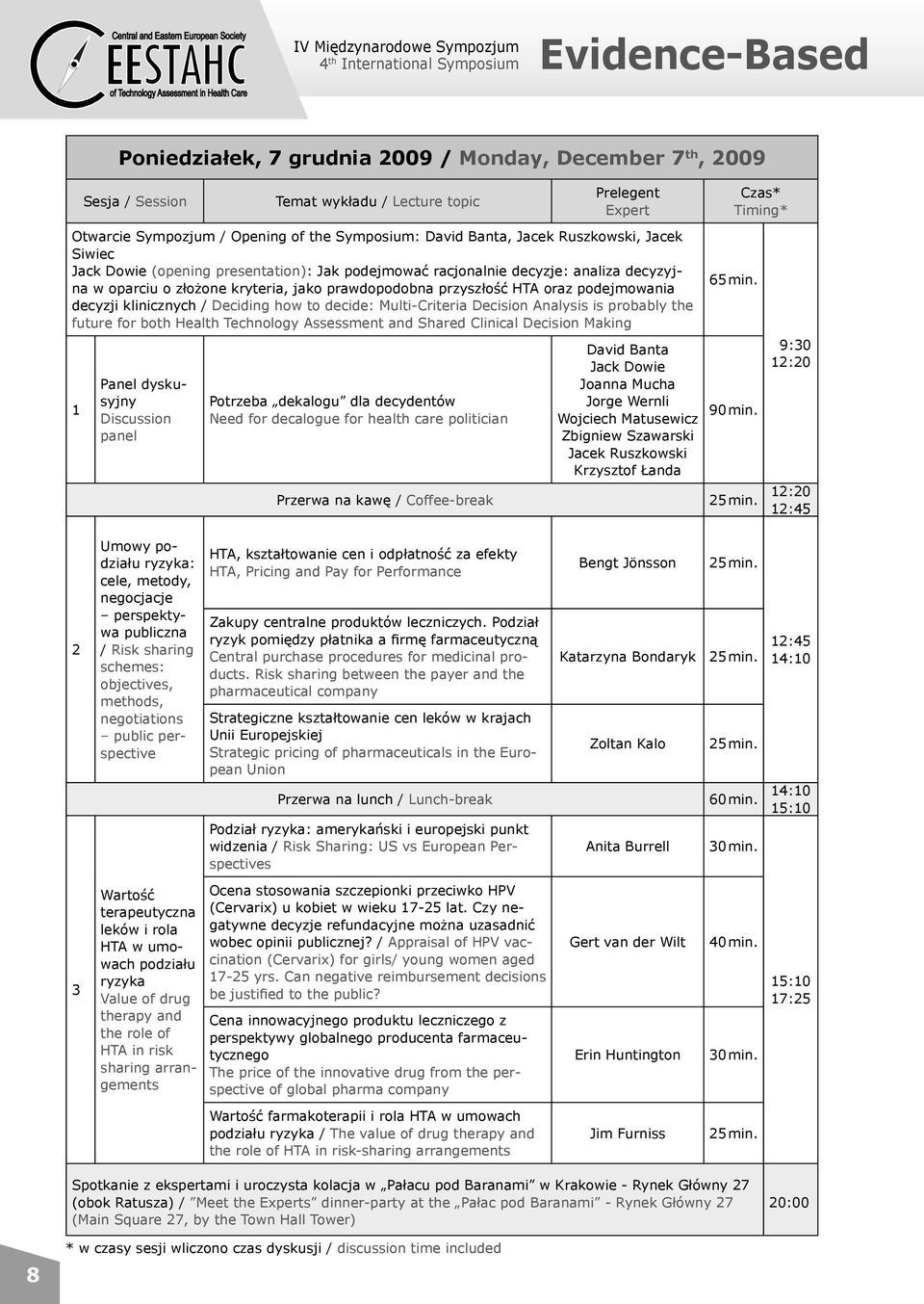 Jak podejmować racjonalnie decyzje: analiza decyzyjna w oparciu o złożone kryteria, jako prawdopodobna przyszłość HTA oraz podejmowania decyzji klinicznych / Deciding how to decide: Multi-Criteria