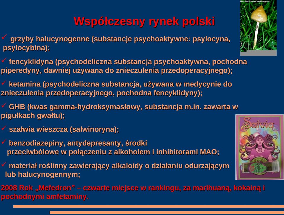 gamma-hydroksymasłowy, substancja m.in.