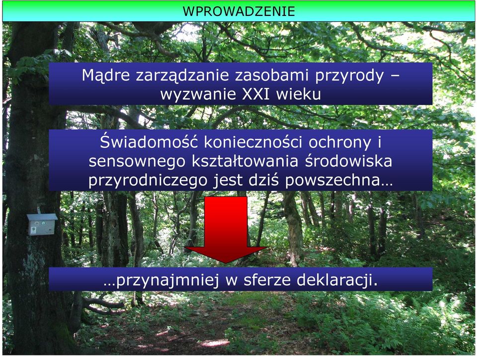 i sensownego kształtowania środowiska