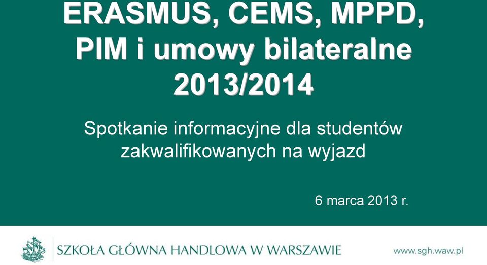 informacyjne dla studentów