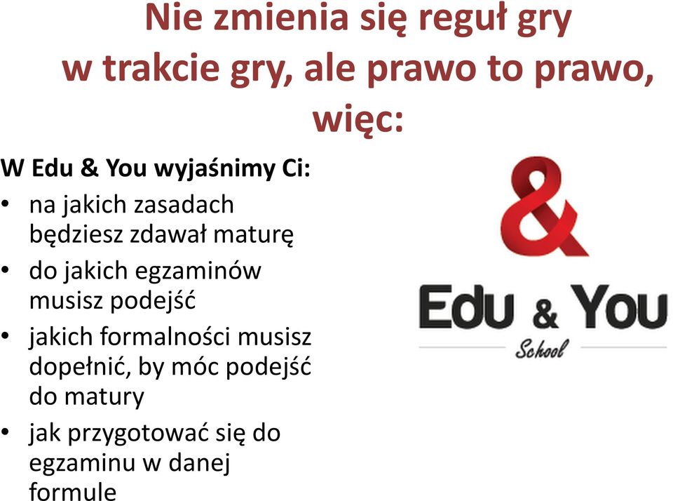 egzaminów musisz podejść jakich formalności musisz dopełnić, by móc