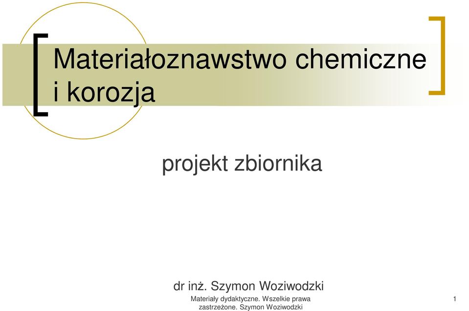 projekt zbiornika dr