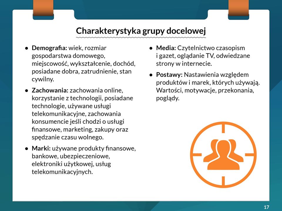 marketing, zakupy oraz spędzanie czasu wolnego. Marki: używane produkty finansowe, bankowe, ubezpieczeniowe, elektroniki użytkowej, usług telekomunikacyjnych.