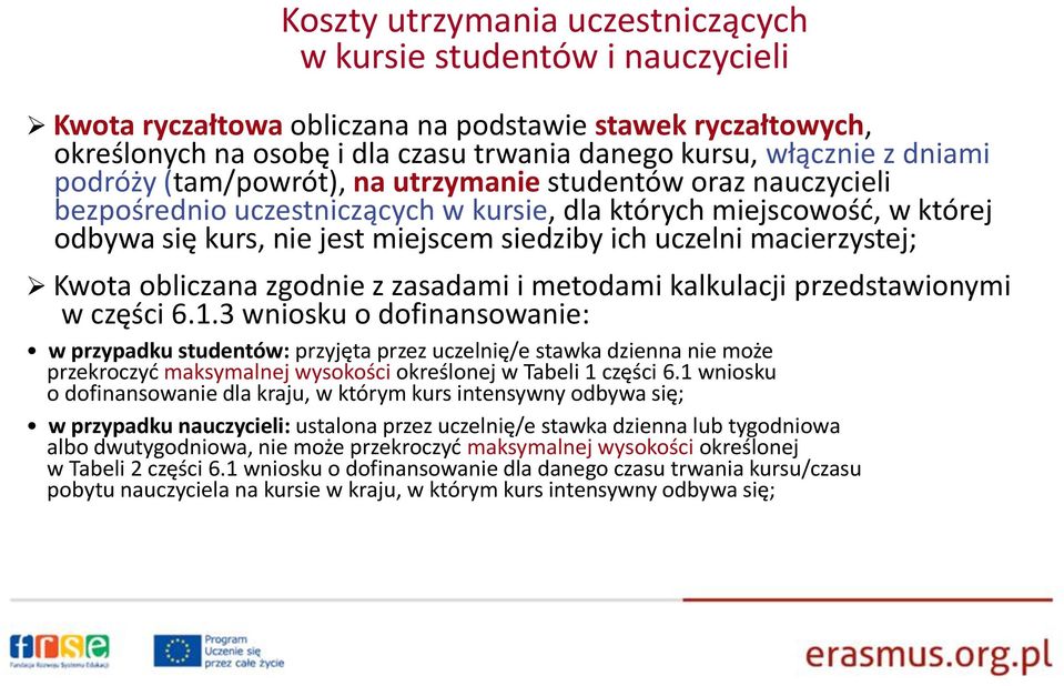 macierzystej; Kwota obliczana zgodnie z zasadami i metodami kalkulacji przedstawionymi w części 6.1.