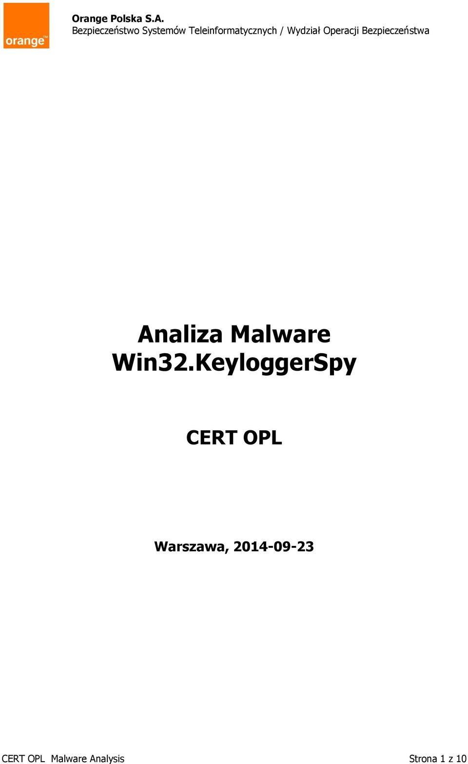 Warszawa, 2014-09-23 CERT