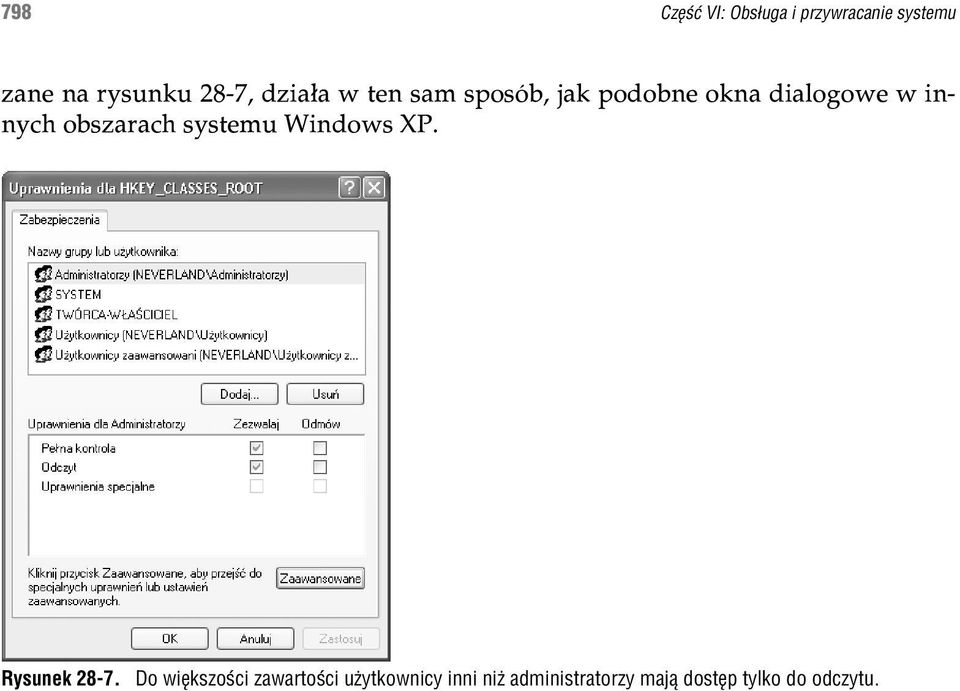 innych obszarach systemu Windows XP. Rysunek 28-7.