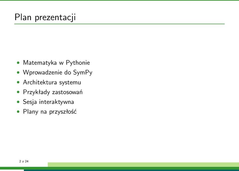 Architektura systemu Przykłady