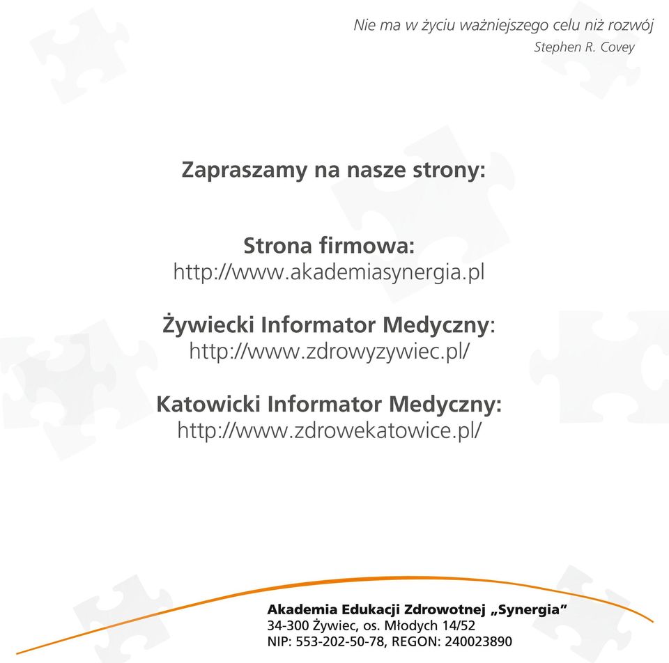 akademiasynergia.pl Żywiecki Informator Medyczny: http://www.