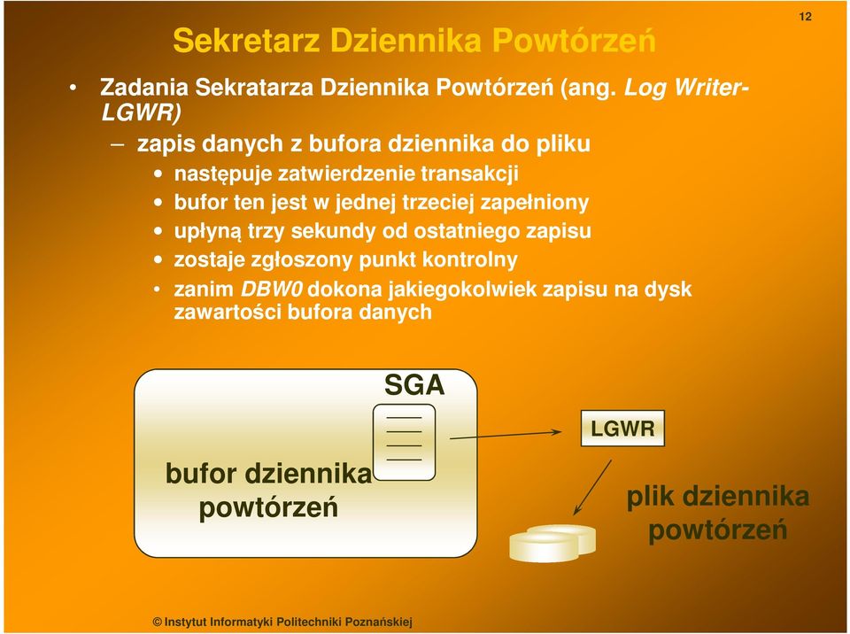 jest w jednej trzeciej zapełniony upłyną trzy sekundy od ostatniego zapisu zostaje zgłoszony punkt