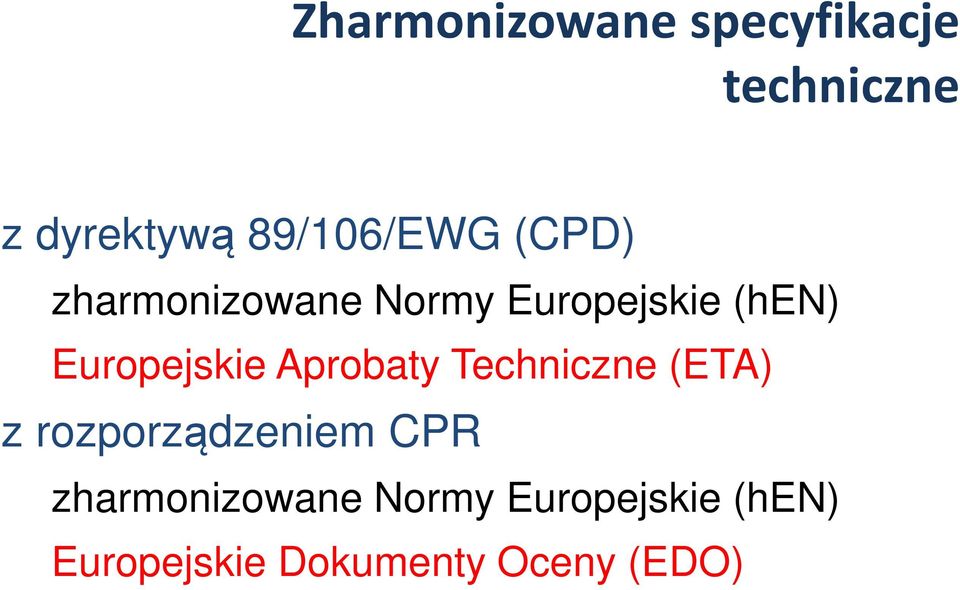 Europejskie Aprobaty Techniczne (ETA) z rozporządzeniem CPR